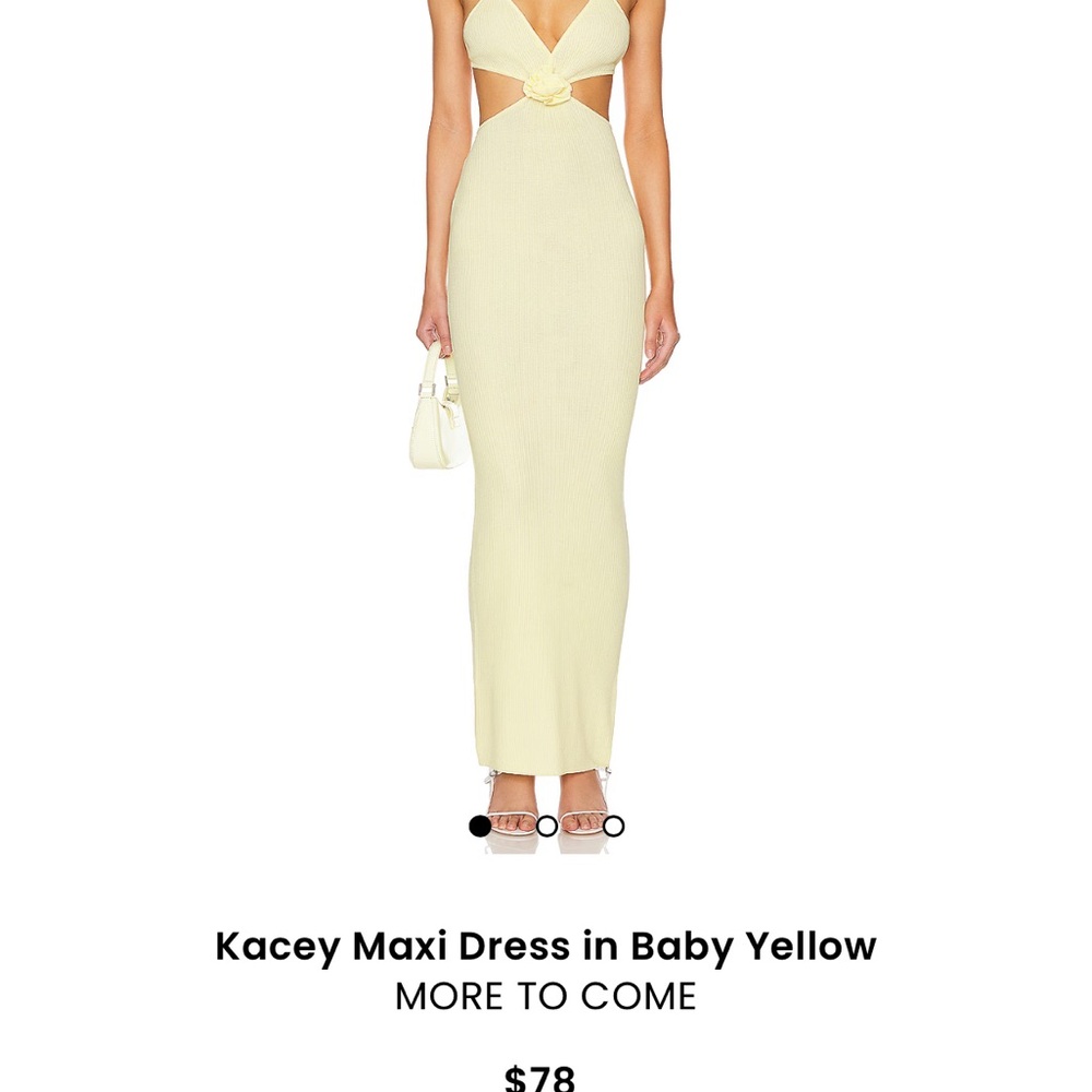 Kacey Maxi Dress in Baby Yellow